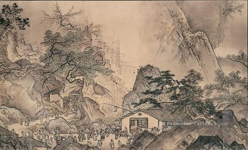 Japonais œuvres - paysage de quatre saisons printemps 1486 Sessho Toyo japonais
